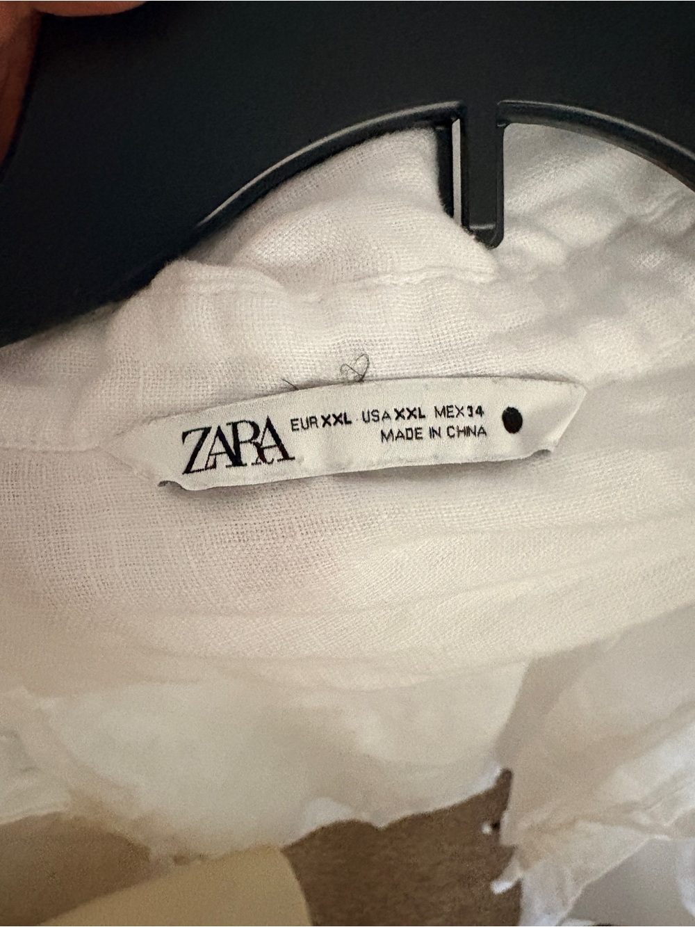Zara White Lightweight Linen Button Down - Picture 2 of 3